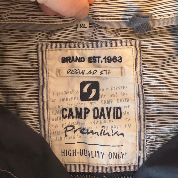 Camp David Australia Men’s Button Down Embroidered Shirt Size XL Graphic Rugby - Picture 4 of 9